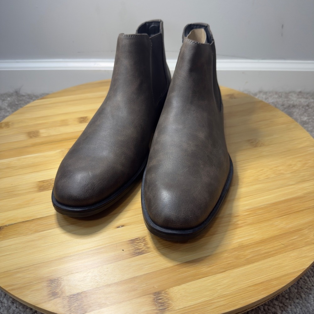 Madden Mens Chelsea Boots Brown Distressed Pull On Ankle Boots Size 12
